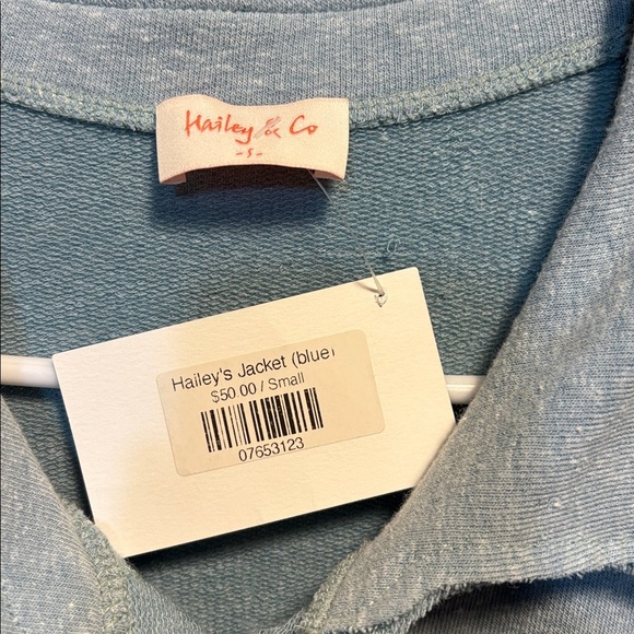 Women's Blue Cardigan Sweater - Picture 2 of 7